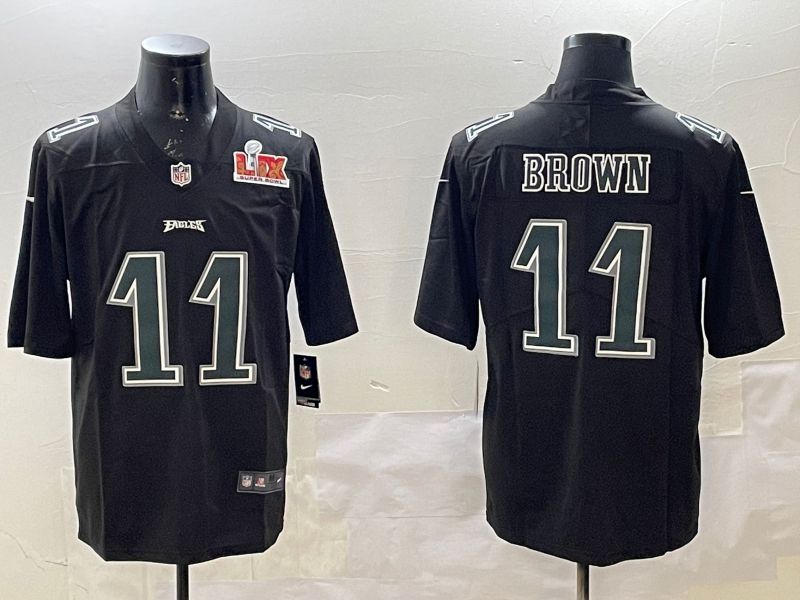Men Philadelphia Eagles #11 Brown Black 2025 Nike Vapor Limited NFL Jersey style 32->philadelphia eagles->NFL Jersey